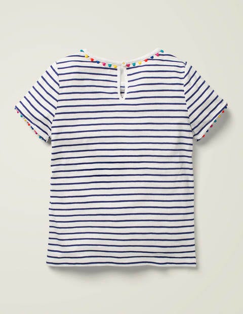 Charlie Pom Jersey T-shirt - Indigo Navy/Ivory Charlie Pom Jersey T-shirt - Indigo Navy/Ivory