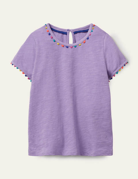 Charlie Pom Jersey T-shirt - Cool Violet Purple Charlie Pom Jersey T-shirt - Cool Violet Purple