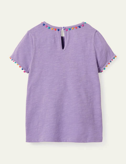 Charlie Pom Jersey T-shirt - Cool Violet Purple Charlie Pom Jersey T-shirt - Cool Violet Purple
