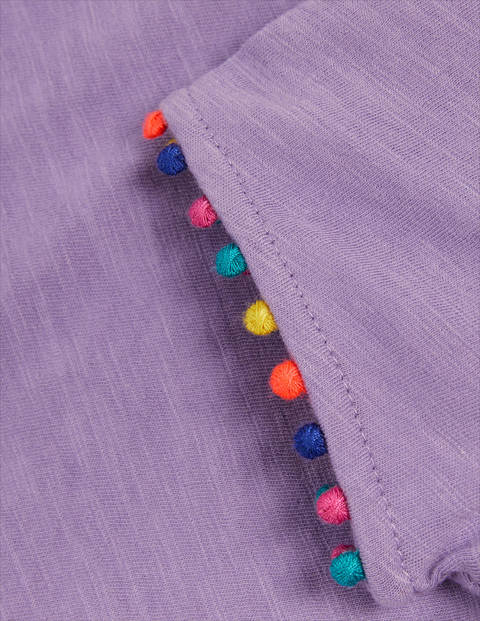 Charlie Pom Jersey T-shirt - Cool Violet Purple Charlie Pom Jersey T-shirt - Cool Violet Purple