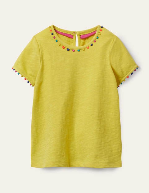 Charlie Pom Jersey T-shirt - Sweetcorn Yellow Charlie Pom Jersey T-shirt - Sweetcorn Yellow