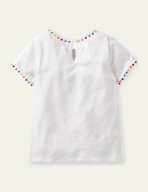 Charlie Pom Jersey T-shirt - White Charlie Pom Jersey T-shirt - White