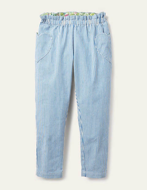 Pull-on Trousers - Elizabethan Blue Ticking Pull-on Trousers - Elizabethan Blue Ticking