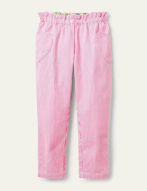 Pull-on Trousers - Festival Pink Ticking Stripe