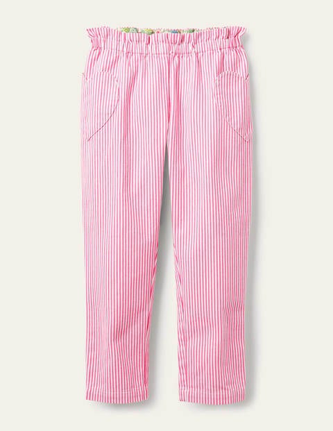 Pull-on Trousers - Festival Pink Ticking Pull-on Trousers - Festival Pink Ticking