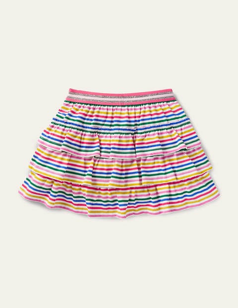 Jersey Ruffle Skort - Multi Stripe Jersey Ruffle Skort - Multi Stripe