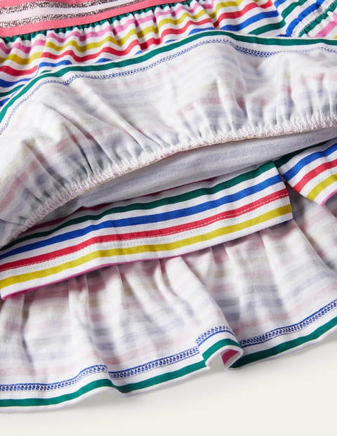 Jersey Ruffle Skort - Multi Stripe Jersey Ruffle Skort - Multi Stripe