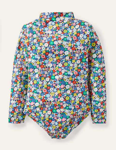 Long-sleeved Swimsuit - Multi Flowerpatch Long-sleeved Swimsuit - Multi Flowerpatch