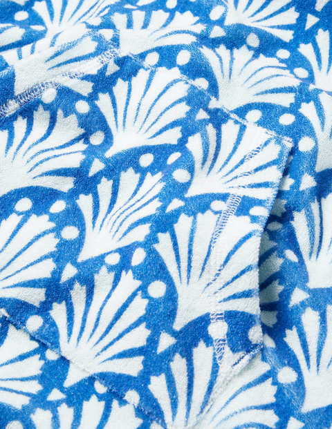 Pattern Towelling Beach Dress - Blue Geo Coral Pattern Towelling Beach Dress - Blue Geo Coral