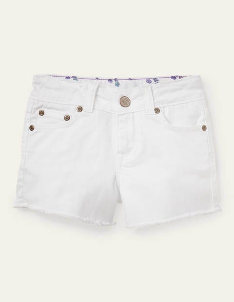 Denim Shorts - White Denim Shorts - White
