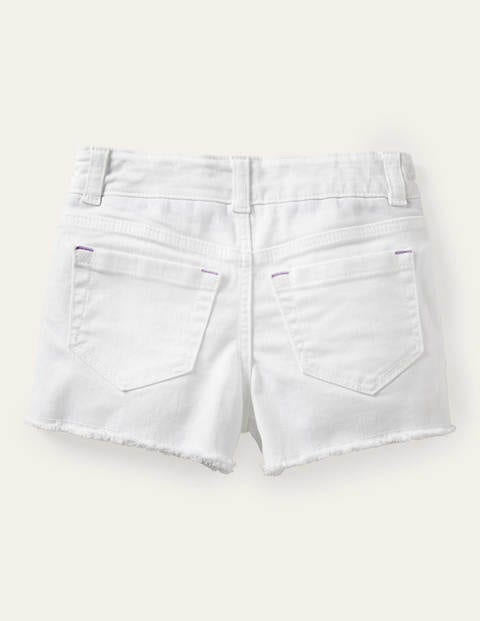 Denim Shorts - White Denim Shorts - White