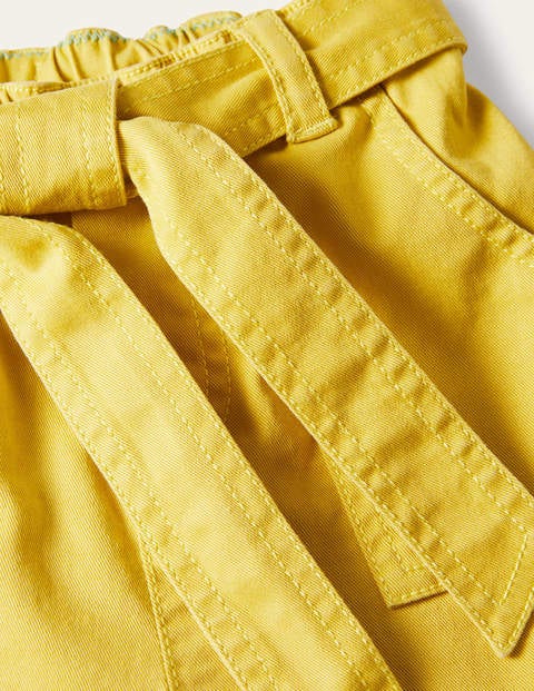 Tie-waist Shorts - Sweetcorn Yellow Tie-waist Shorts - Sweetcorn Yellow
