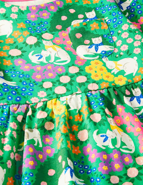 Long Sleeve Fun Jersey Dress - Multi Patchwork Pets Long Sleeve Fun Jersey Dress - Multi Patchwork Pets