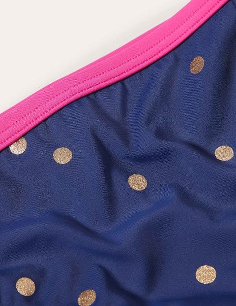 Patterned Bikini Bottoms - Harmony Blue Gold Spot Patterned Bikini Bottoms - Harmony Blue Gold Spot
