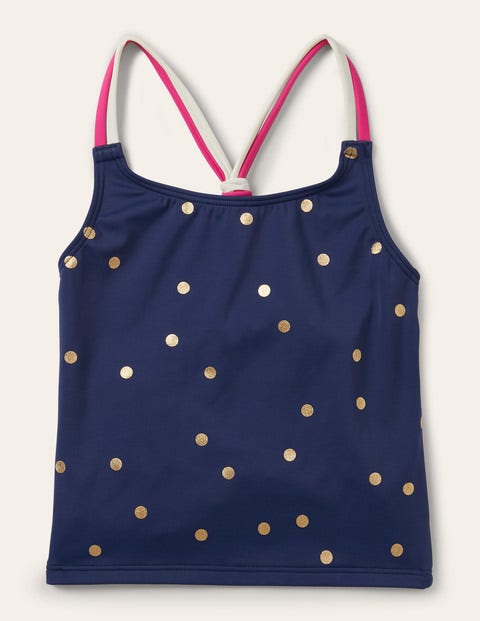 Patterned Tankini Top - Harmony Blue Gold Spot Patterned Tankini Top - Harmony Blue Gold Spot