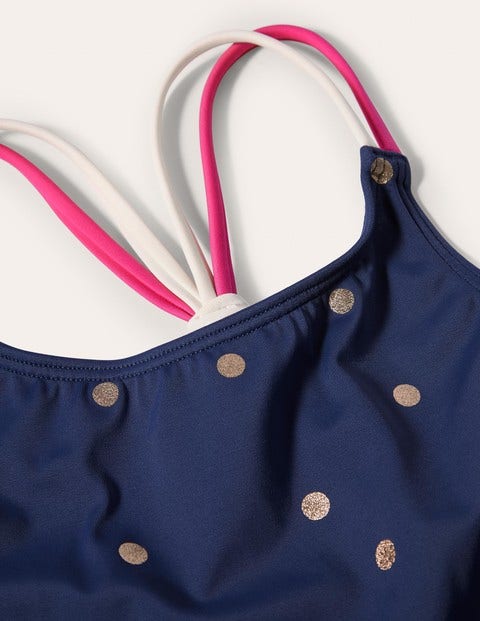 Patterned Tankini Top - Harmony Blue Gold Spot Patterned Tankini Top - Harmony Blue Gold Spot