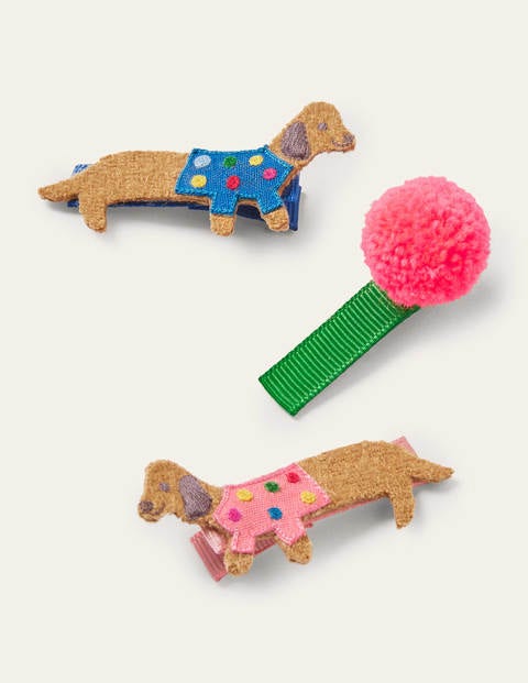 Hairclips 3 Pack - Multi Dogs Hairclips 3 Pack - Multi Dogs