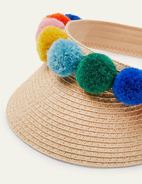 Rainbow Visor - Rainbow Poms Rainbow Visor - Rainbow Poms
