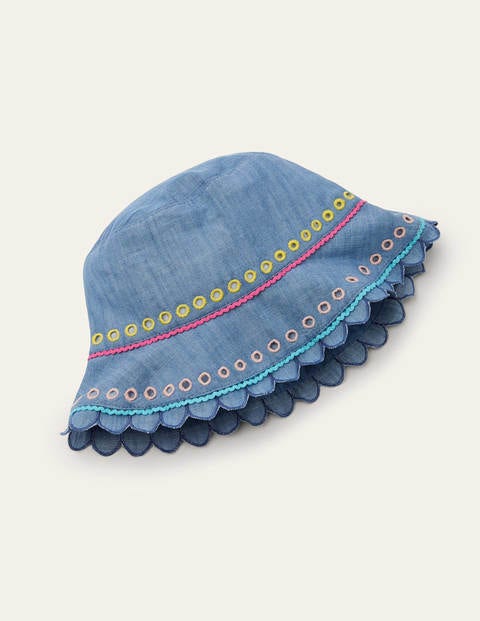 Webhut mit Muschelsaum - Faux-Uni Webhut mit Muschelsaum - Faux-Uni