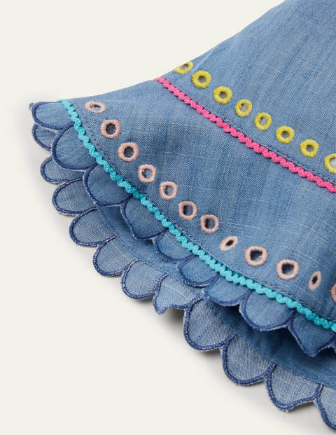 Webhut mit Muschelsaum - Faux-Uni Webhut mit Muschelsaum - Faux-Uni