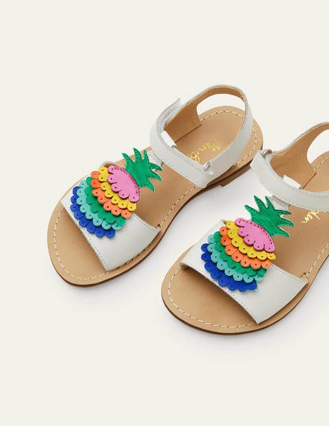 Novelty Leather Sandals - Multi Pineapple Novelty Leather Sandals - Multi Pineapple