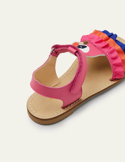 Novelty Leather Sandals - Multi Parrot Novelty Leather Sandals - Multi Parrot