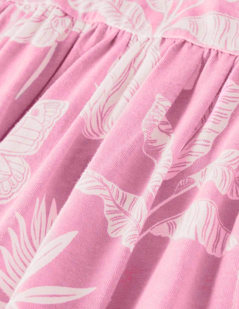 Fun Jersey Dress - Plum Blossom Pink Botanical Fun Jersey Dress - Plum Blossom Pink Botanical