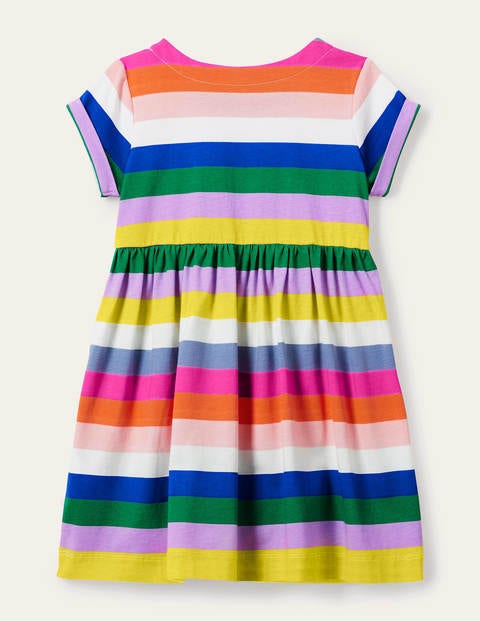 Fun Jersey Dress - Brilliant Blue Multi Stripe Fun Jersey Dress - Brilliant Blue Multi Stripe