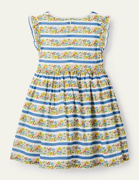 Robe tissée et smockée - Rayé floral multi Robe tissée et smockée - Rayé floral multi