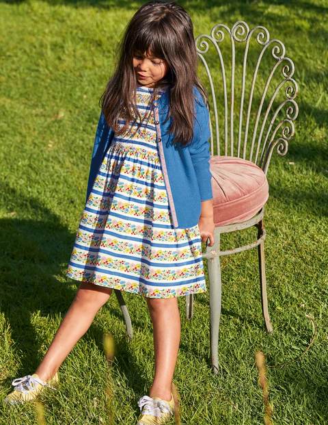 Robe tissée et smockée - Rayé floral multi Robe tissée et smockée - Rayé floral multi