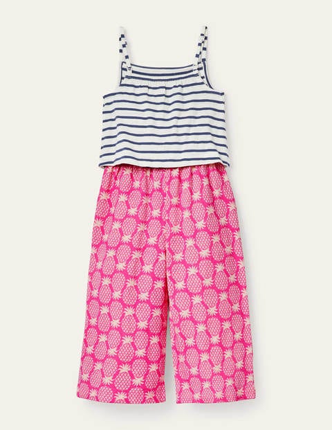 Tie Detail Jersey Jumpsuit - Party Pink Pineapple Geo Tie Detail Jersey Jumpsuit - Party Pink Pineapple Geo
