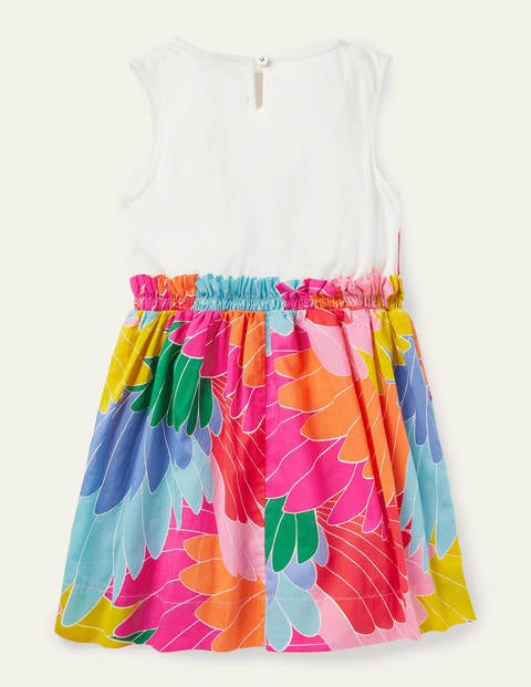 Kleid mit Safari-Applikation - Bunt, Fantastischer Papagei Kleid mit Safari-Applikation - Bunt, Fantastischer Papagei
