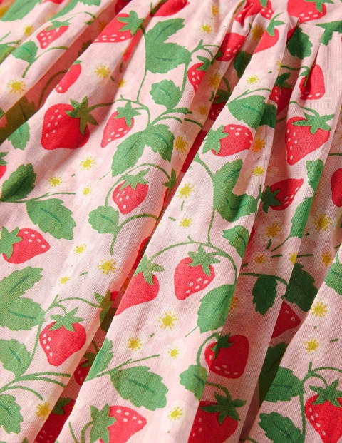 Cross-back Dress - Boto Pink Strawberry Patch Cross-back Dress - Boto Pink Strawberry Patch