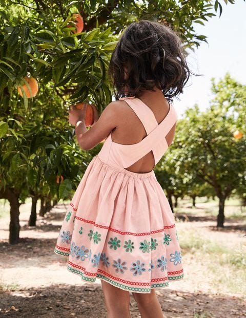 Cross-back Dress - Provence Dusty Pink Flowers Cross-back Dress - Provence Dusty Pink Flowers
