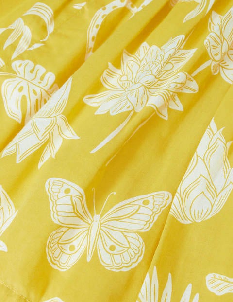 Cross-back Dress - Sweetcorn Yellow Botanical Cross-back Dress - Sweetcorn Yellow Botanical