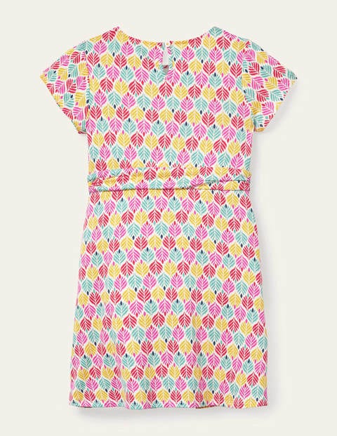 Mini-me Amelie Dress - Multi Palm Leaf Tile Mini-me Amelie Dress - Multi Palm Leaf Tile