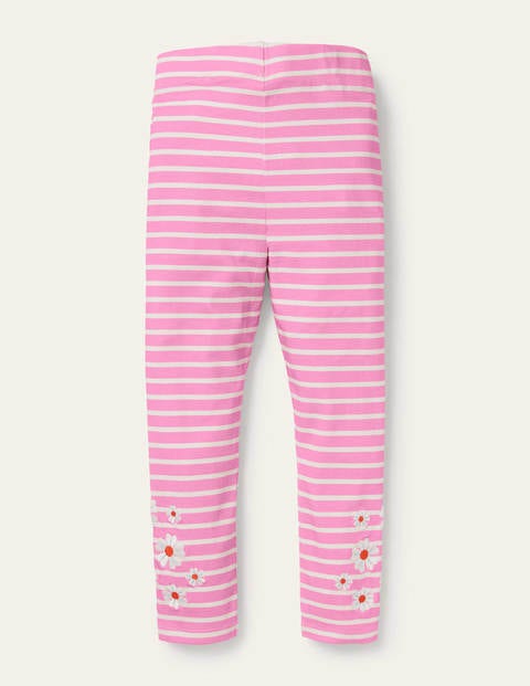 Fun Embroidered Leggings - Plum Blossom Pink/ Ivory Daisy Fun Embroidered Leggings - Plum Blossom Pink/ Ivory Daisy