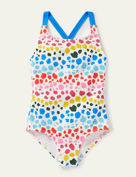 Cross-back Swimsuit - Multi Rainbow Leopard Cross-back Swimsuit - Multi Rainbow Leopard
