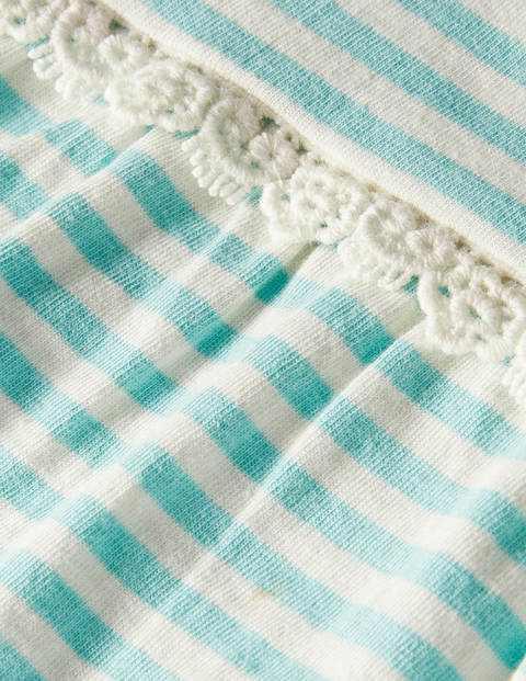 Daisy Trim Jersey Top - Georgian Blue/ Ivory Daisy Trim Jersey Top - Georgian Blue/ Ivory