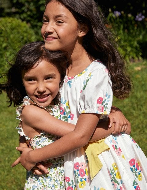 Robe à petites fleurs et smocks - Ivory Meadow Flower Robe à petites fleurs et smocks - Ivory Meadow Flower