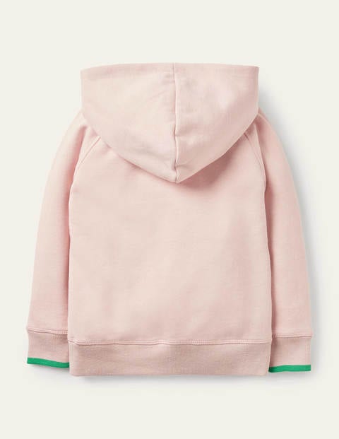Floral Print Lined Hoodie - Boto Pink Marl Floral Print Lined Hoodie - Boto Pink Marl