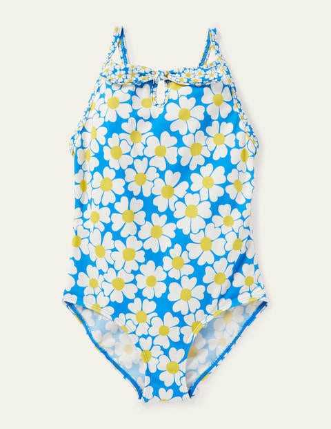 Floral Bow Swimsuit - Moroccan Blue Daisybed Floral Bow Swimsuit - Moroccan Blue Daisybed