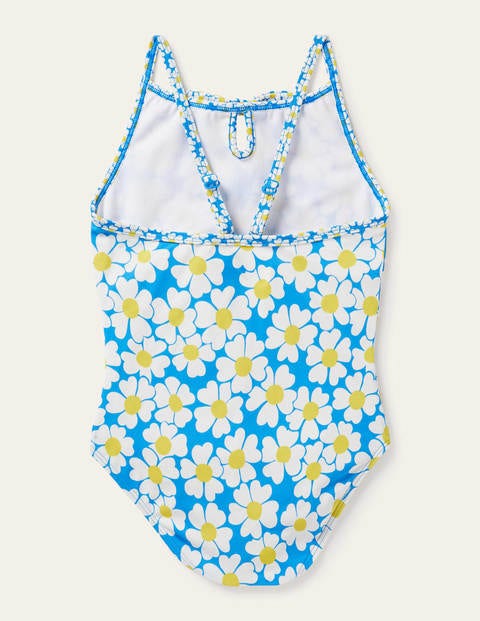 Floral Bow Swimsuit - Moroccan Blue Daisybed Floral Bow Swimsuit - Moroccan Blue Daisybed
