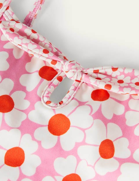 Floral Bow Swimsuit - Plum Blossom Pink Daisybed Floral Bow Swimsuit - Plum Blossom Pink Daisybed
