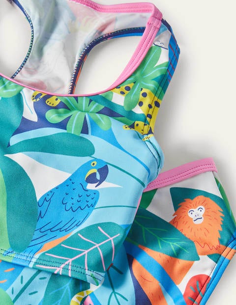 Racerback Bikini Set - Multi Endangered Jungle Racerback Bikini Set - Multi Endangered Jungle