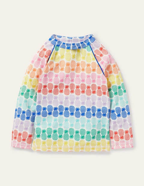 Long-sleeved Rash Guard - Multi Rainbow Pineapple Geo Long-sleeved Rash Guard - Multi Rainbow Pineapple Geo