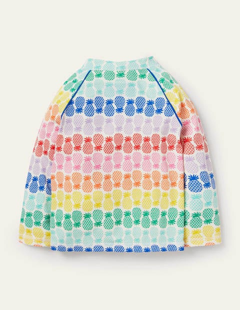 Long-sleeved Rash Guard - Multi Rainbow Pineapple Geo Long-sleeved Rash Guard - Multi Rainbow Pineapple Geo