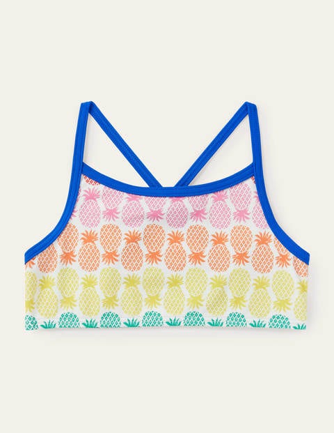 Patterned Bikini Top - Multi Rainbow Pineapple Geo Patterned Bikini Top - Multi Rainbow Pineapple Geo