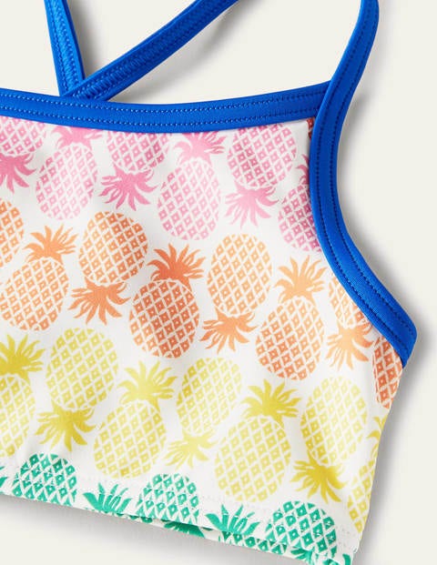 Patterned Bikini Top - Multi Rainbow Pineapple Geo Patterned Bikini Top - Multi Rainbow Pineapple Geo
