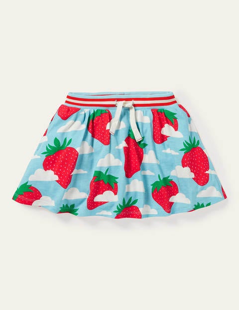 Jersey Skort - Aqua Blue Strawberry Sky Jersey Skort - Aqua Blue Strawberry Sky